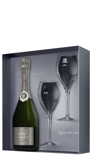 CHARLES HEIDSIECK Blanc De Blancs Nv & 2 Glasses Gift Box