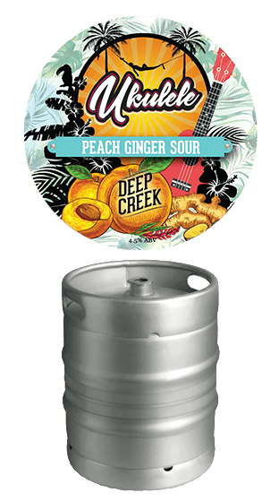 DEEP CREEK Ukulele Peach Ginger Sour 50L Steel Keg