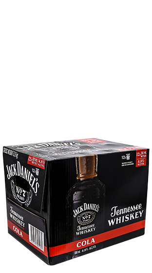 JACK DANIELS RTD & Cola 330ml 12 Pack Bottle