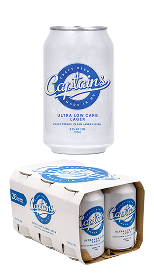 (98963-24) CAPTAINS ULTRA LOW CARB LAGER 4.2% 4X6PK 330ML (24X330ML) (330ml) CAPTAINS ULTRA LOW CARB LAGER 4.2% 4X6PK 330ML (24X330ML) (330ml)