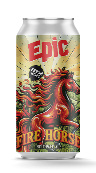 EPIC BEER FIRE HORSE FRESH HOPS IPA 6.7%  (440ml)