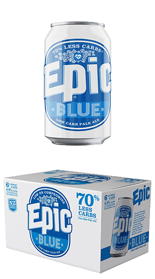 EPIC BEER Blue Low Carb 4.8% Can 6pk (24x330ml)