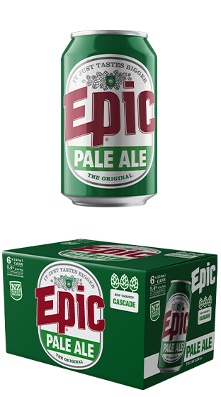 EPIC BEER Pale Ale 5.4% Can 6pk (24x330ml)  (330ml)