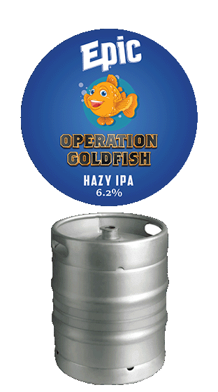 EPIC BEER Operation Goldfish Hazy 6.2% 50l (1x50000ml)