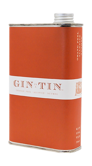 GIN IN A TIN Orange Peel Nutmeg Allspice  (500ml)