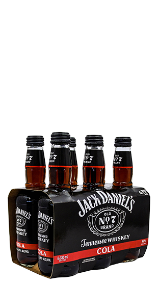 JACK DANIELS RTD & Cola 330ml 6 Pack Bottle