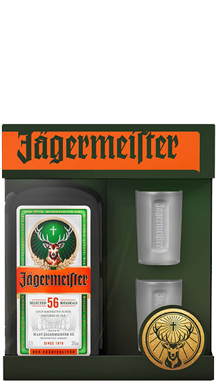 JAGERMEISTER & 2 Shot Glass Gift Pack  (700ml)
