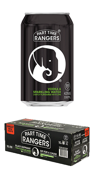 PART TIME RANGERS Black Elephant Vodka RTD 330ml Can (1x10pk)