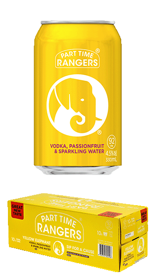PART TIME RANGERS Yellow Elephant Vodka RTD 330ml Can (1x10pk)