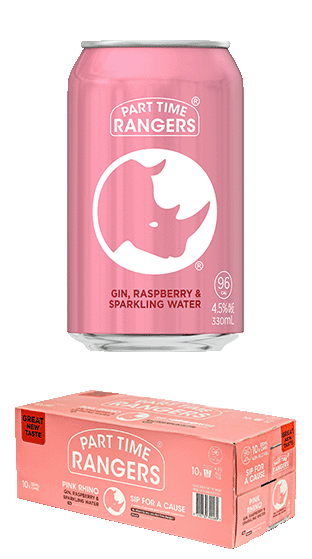 PART TIME RANGERS Pink Rhino Gin RTD 330ml Can (1x10pk)