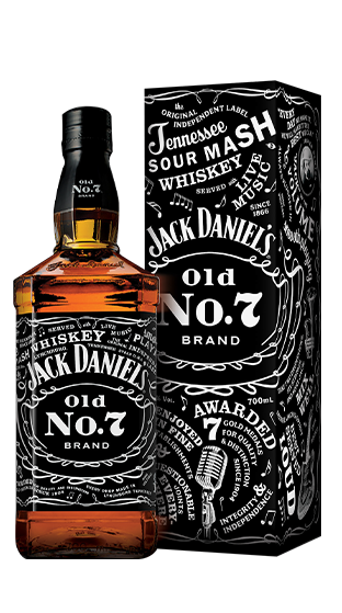 JACK DANIELS Jack Daniels No.7 Music Label Ltd Edition 700ml (6x700ml)