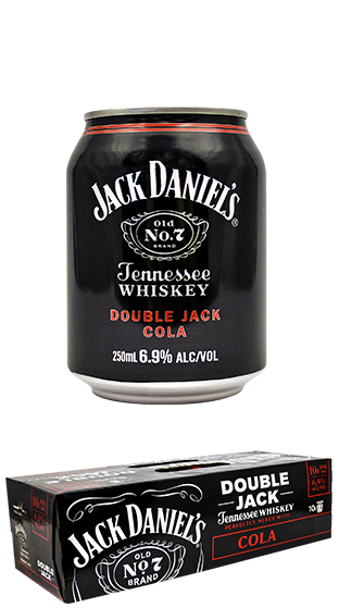 JACK DANIELS RTD & Cola Double Jack Rtd 250ml 3x10pk Can  (250ml)