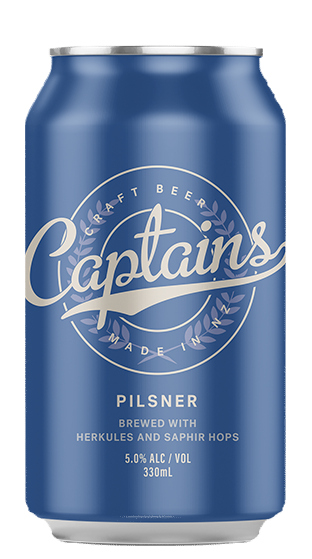 CAPTAINS Pilsner 330ml Can (24x330ml)  (330ml)