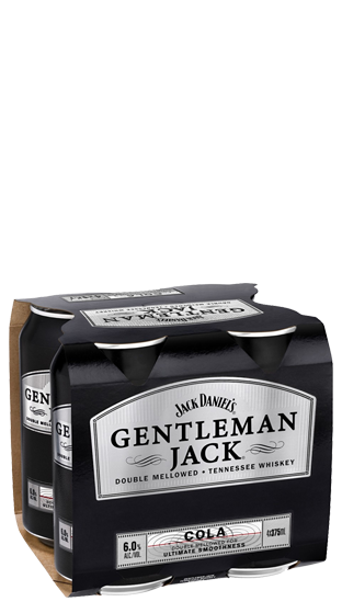 GENTLEMAN JACK RTD with Cola 4 Pack Cans