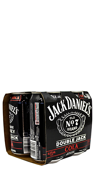 JACK DANIELS RTD Double Jack & Cola 375ml 4 Pack Can