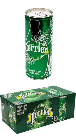 PERRIER  Mineral Water Original Cans (10x250ml)