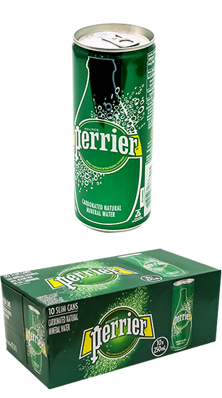 PERRIER Perrier Mineral Water Original 250ml 10pk Cans  (1x250ml)   (250ml)
