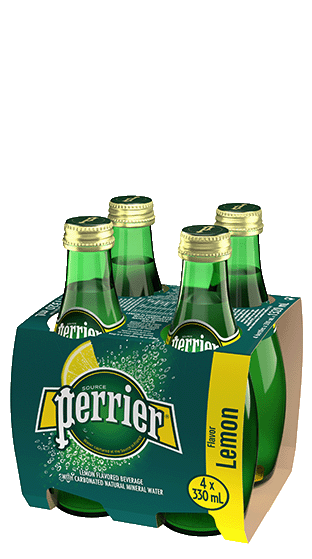 PERRIER Mineral Water Lemon (24x330ml)