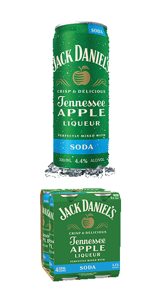 JACK DANIELS RTD Apple & Soda Can 330ml (24x330ml)  (330ml)